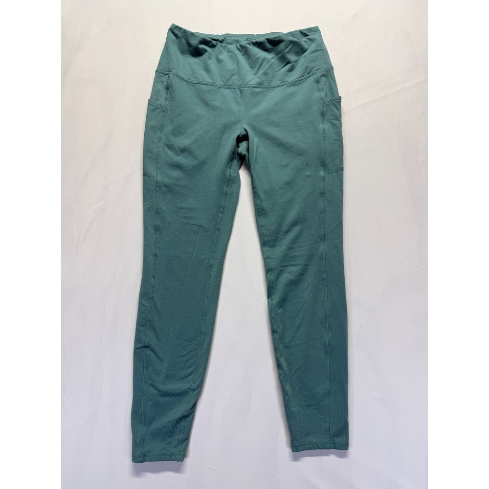 RBX Tech Flex Ultra Hold Leggings Womens Medium Teal Green Stretch Mid Rise Yoga